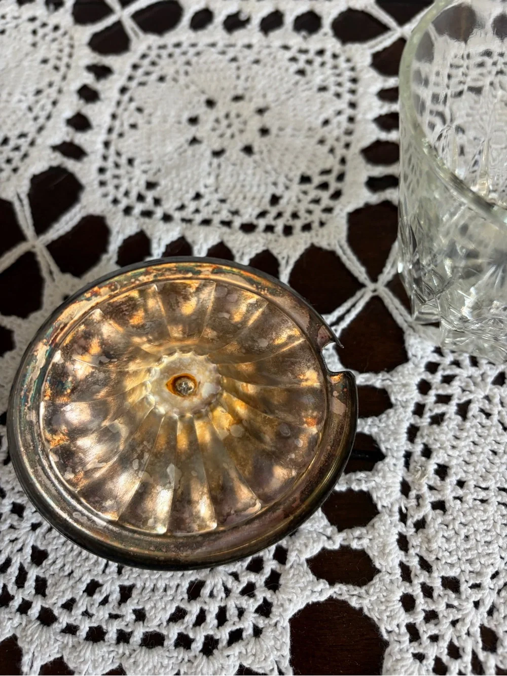 Vintage Glass Sugar Canister with Silver-Tone Lid - Set of 2
